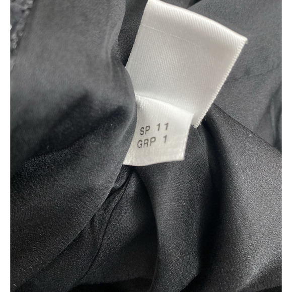 St John Jacket Blazer Knit Black Textured Tweed One Button Shimmer Long Sleeve 6 - Picture 8 of 8